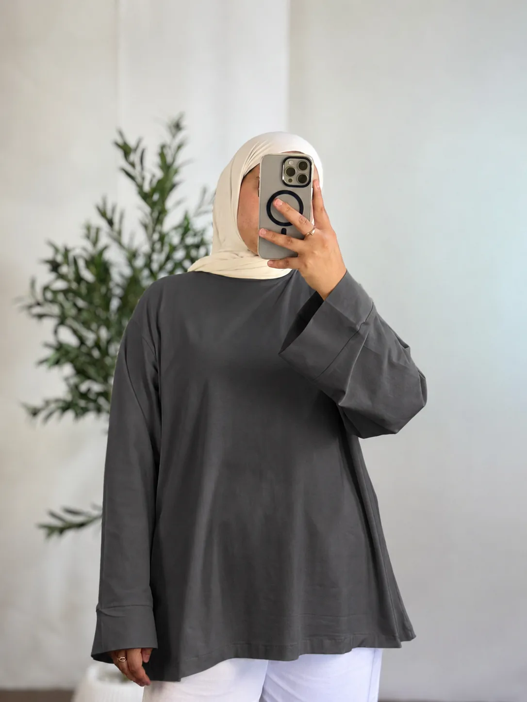 T-Shirt Premium Summer Manches longues - Taille: Taille 2= 36-48/ Longueur 83cm | Couleur: Gris