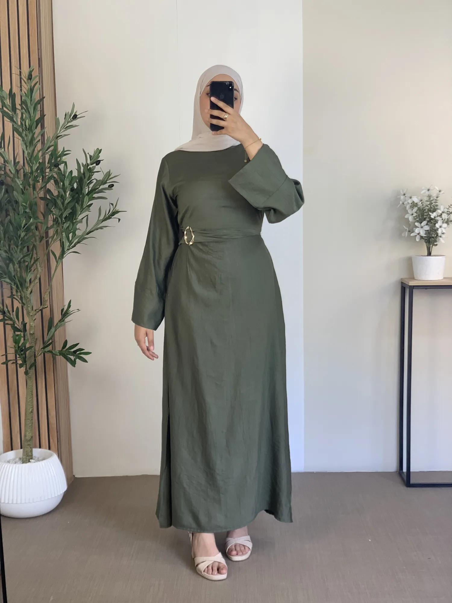 Robe summer - Taille: Taille 1 = 38-40 | Couleur: Vert kaki