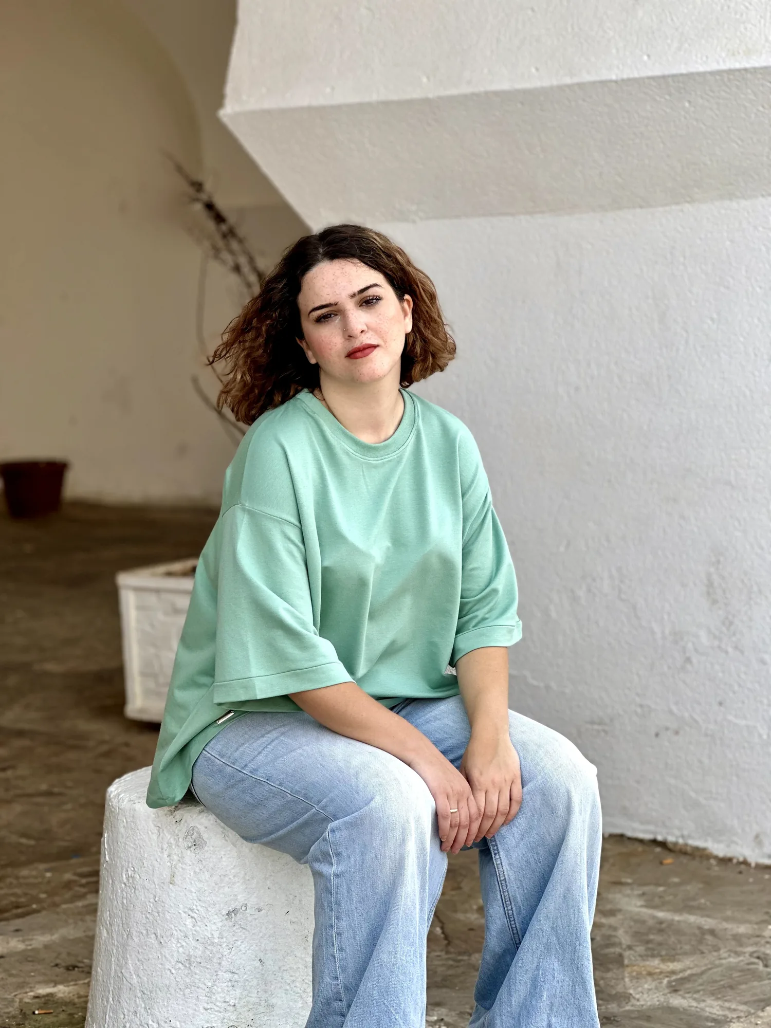 T-Shirt premium demi manches - Taille: Taille standard= 36-48 | Couleur: Vert clair