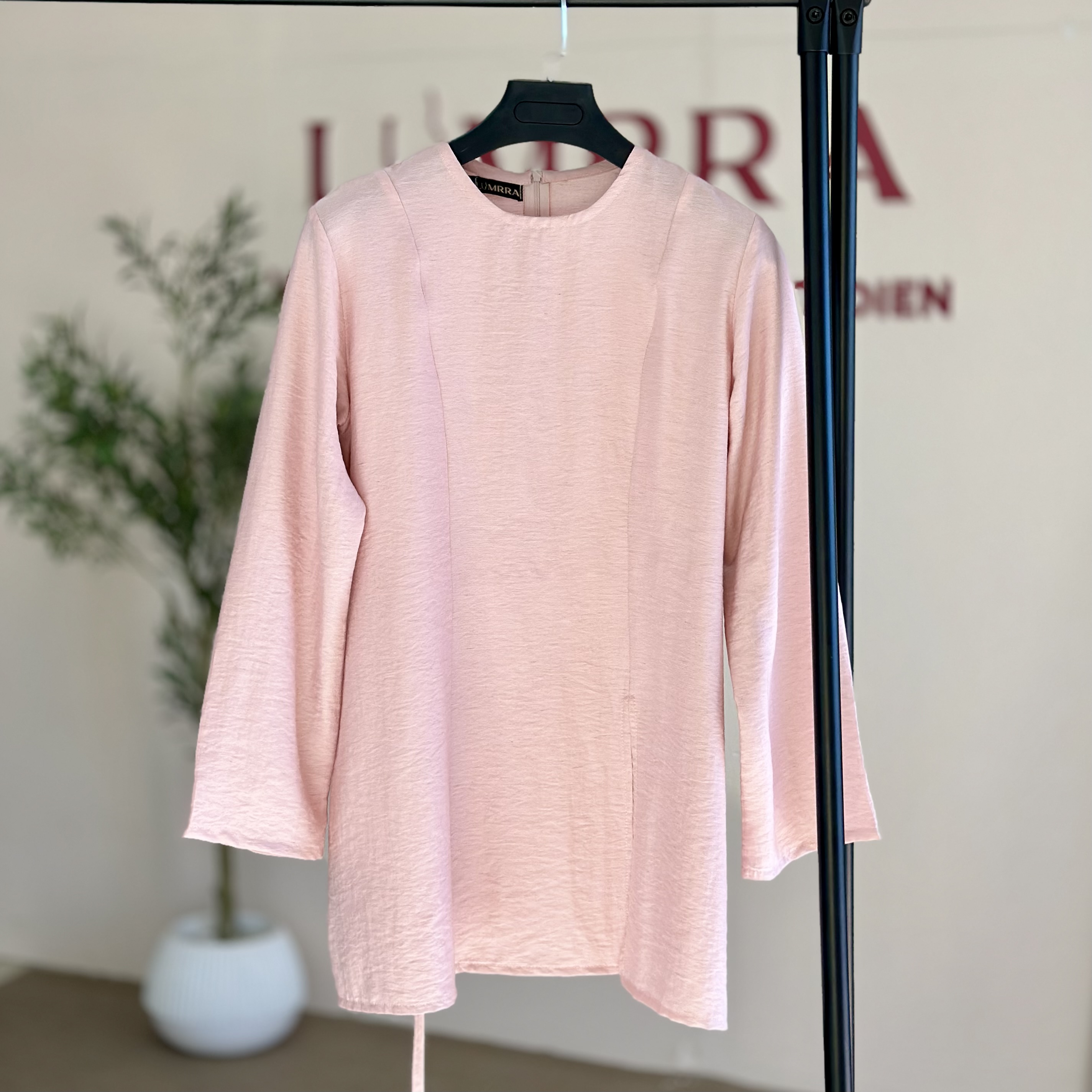 Tunique à fente rose 